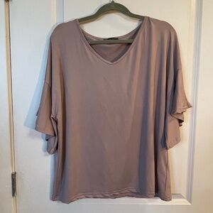 Soft and Flowy Short Sleeve Rose Shirt